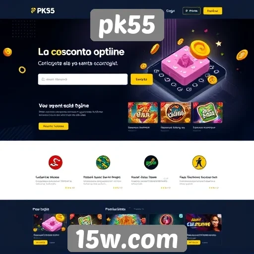 Acessibilidade e navegação no site pk55